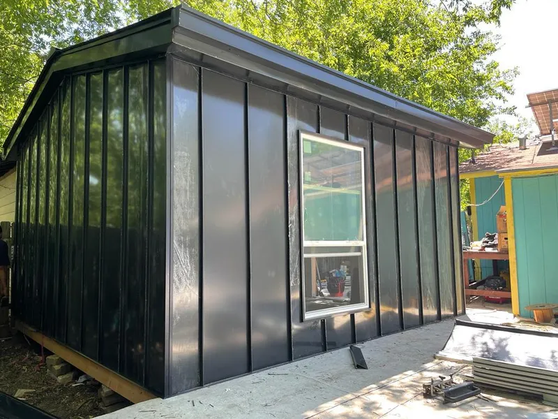 Black standing seam metal wall panels for Metal Roof Installation in Ukiah